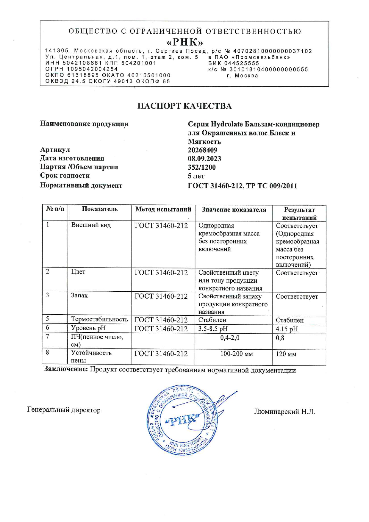 Паспорт №092023